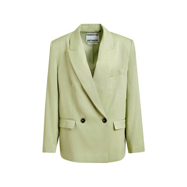 エッセンシャルアントワープ レディース 上衣＆上衣 アウター Double-breasted blazer Green