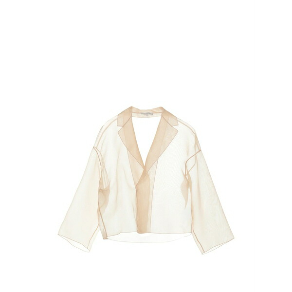 アントネリ レディース 上衣＆上衣 アウター Emma sheer silk jacket Neutrals