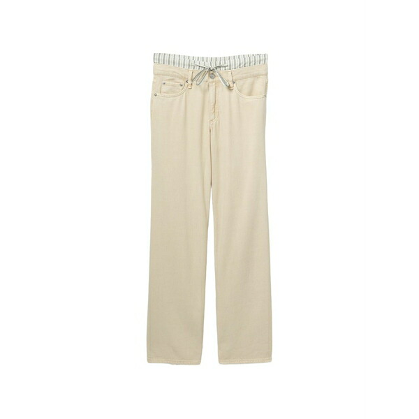 ラグアンドボーン レディース ジーンズズボン下 ボトムス Striped-waist trousers Neutrals