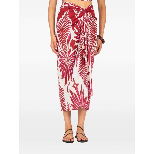 プーペットセントバース レディース スコート ボトムス Uma floral-print MIDI skirt Red