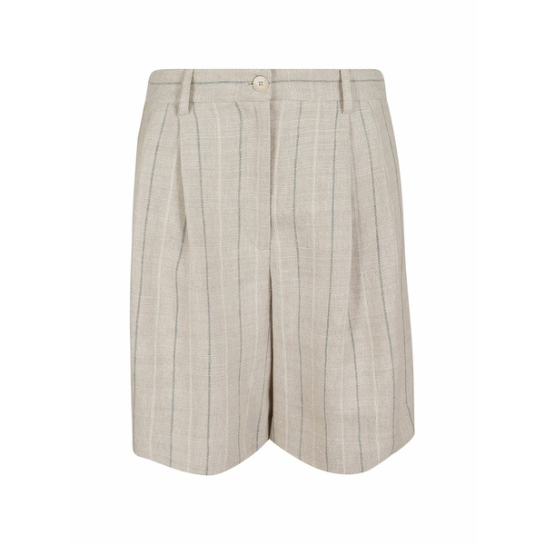 アントネリ レディース 心地よいズボン下 ボトムス Pinstripe pleated shorts Neutrals