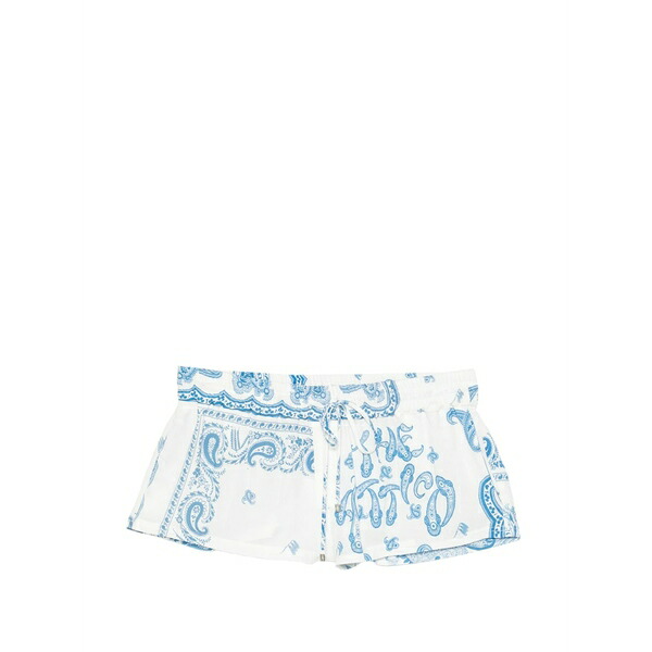 ジ アティコ レディース 心地よいズボン下 ボトムス Paisley drawstring shorts White