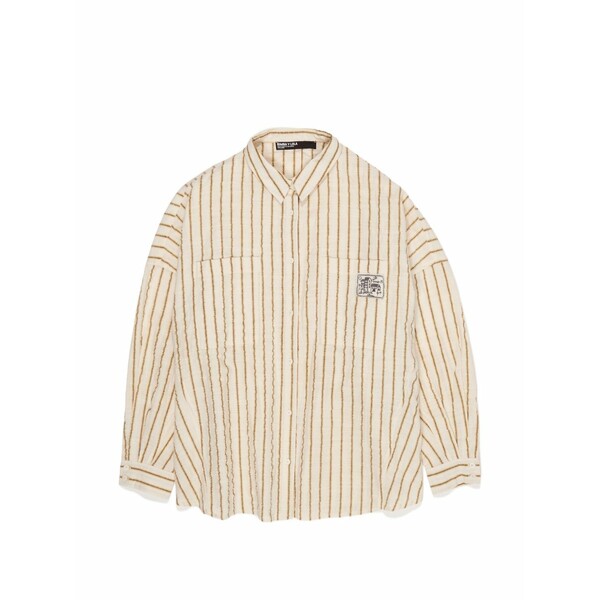 ビンバ イ ローラ レディース プルオーバー トップス Texture-finish striped shirt  Neutrals
