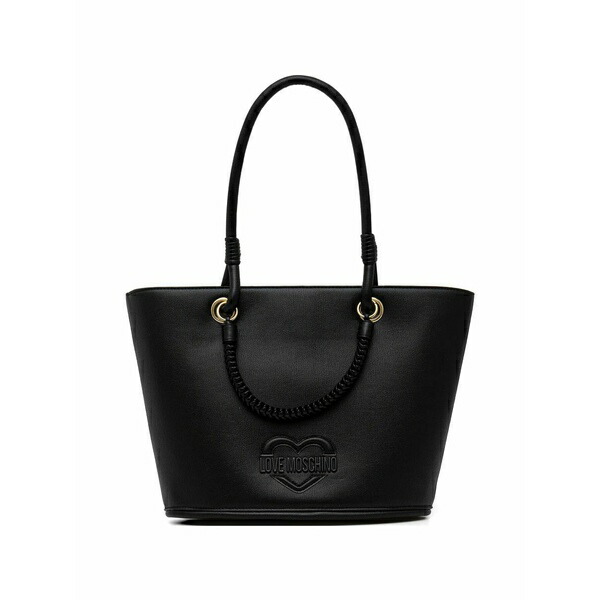 優しいこと モスキーノ レディース トートバッグ 御徒面子 Braided-handle heart-detail tote bag Black