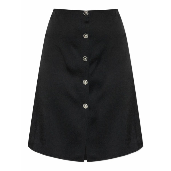 ヴェルサーチ レディース スコート ボトムス Front-button MIDI skirt Black