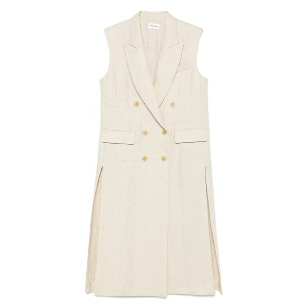 パロッシュ レディース 厚地の外套 アウター Linen coat Neutrals