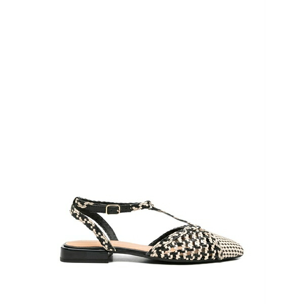 ジオセッポ レディース パンプス シューズ Jhelum woven t-赤ちょうちん pumps Black