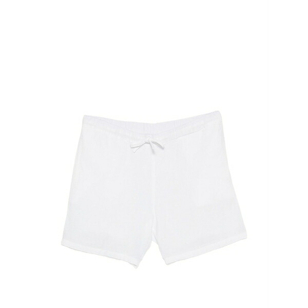 １２０％リノ メンズ 心地好いズボン下 ボトムス Drawstring-waist shorts White
