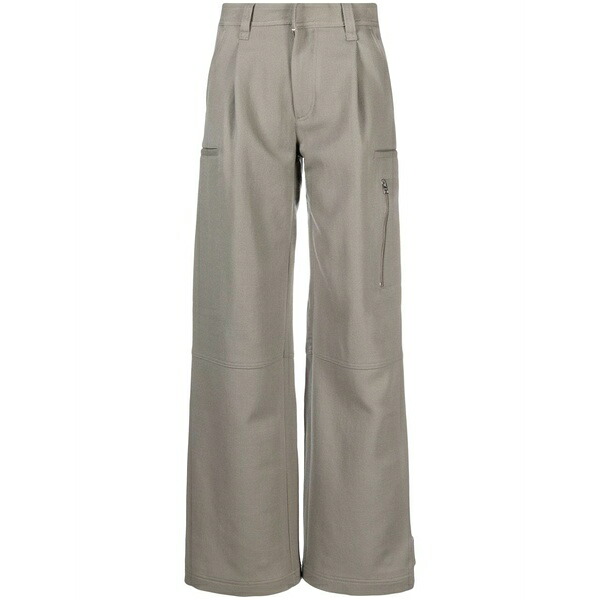 意中の女 レディース 心地好いズボン下 ボトムス Wide-leg virgin-wool trousers Grey