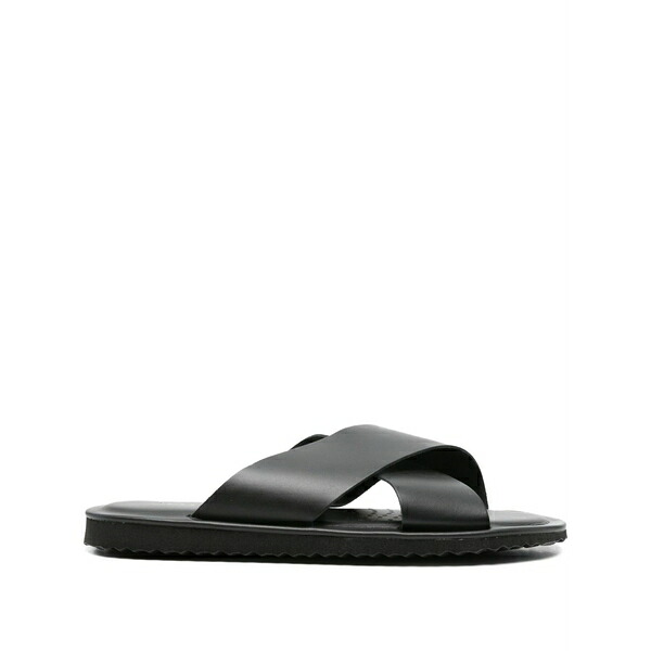 ジェオックス メンズ サンダル シューズ Erice cross-strap leather sandals Black