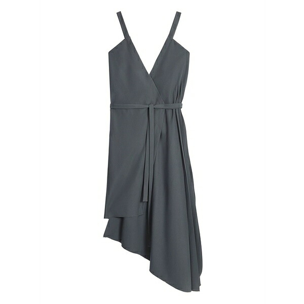 ポーツ 1961 レディース 衣裳 トップス Asymmetric wrap MIDI dress Grey