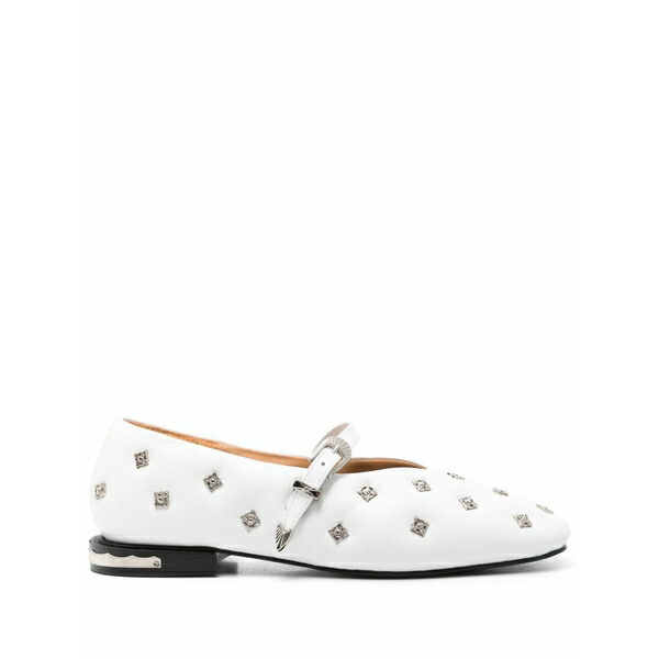 トゥーガ ピューラ レディース サンダル シューズ Stud-detailed ballerina flats White
