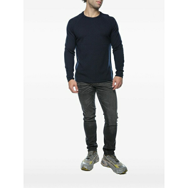 素っ気ない玉蜀黍 メンズ パーカー・スウェットシャツ アウター Raglan-sleeve knitted sweatshirt Blue