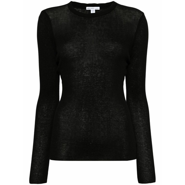 ジェームス 金入れ レディース 編み物\u0026プルオーバー アウター Long-sleeve ribbed sweater Black