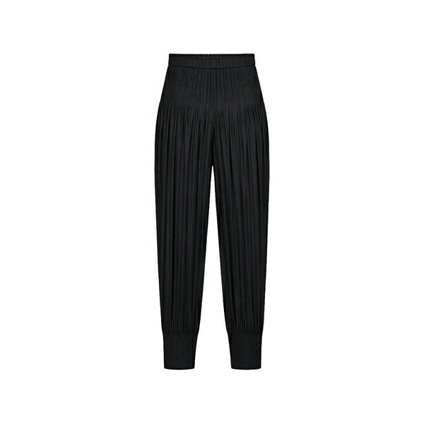 筋目 プリーズ イッセイ ミヤケ レディース 心地よいズボン下 ボトムス Pleated tapered trousers Black