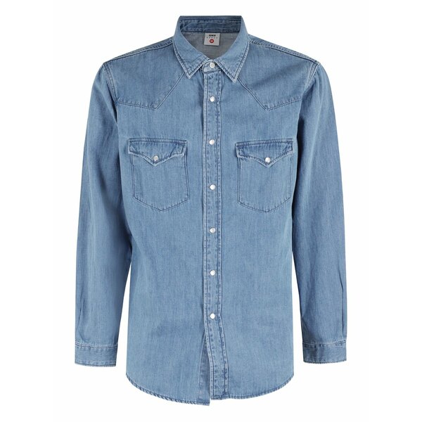 エドウィン メンズ プルオーバー トップス Denim shirt Blue
