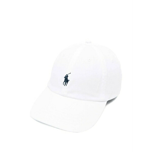 ラルフローレン メンズ 鳥打ち帽 付属物 Embroidered logo cap-hat White