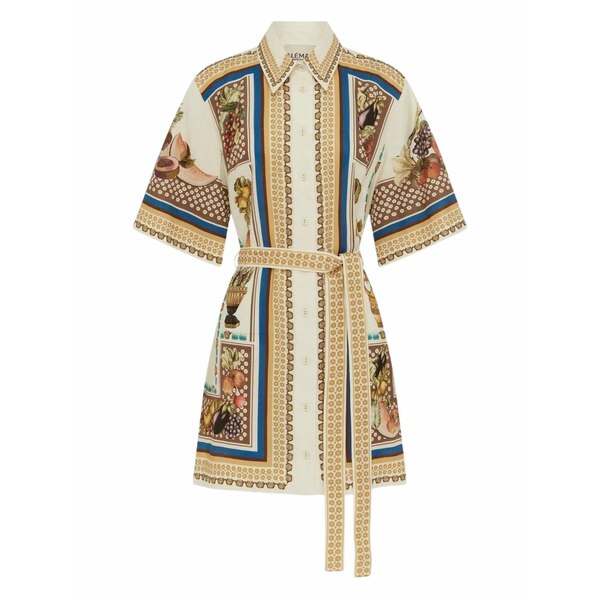 アレメ レディース 衣装 トップス Mercado fruit-print mini dress Neutrals