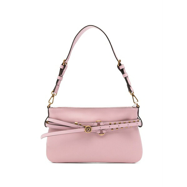 ピンコ レディース ショルダーバッグ 御徒面子 Small love birds buckle-detail shoulder bag Pink