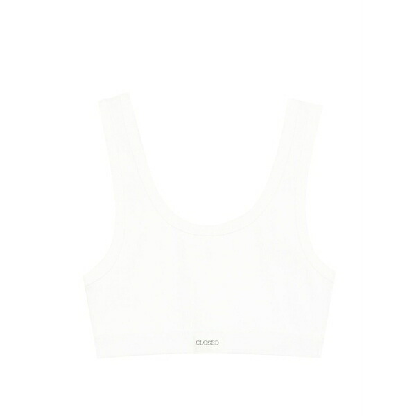 クローズド レディース カットソー トップス Scoop-neck bralette White