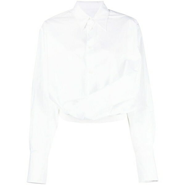 マルタンマルジェラ レディース プルオーバー トップス Classic-collar cotton shirt White