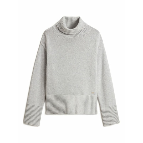 羊毛 一財産 レディース 編み物\u0026プルオーバー アウター Wool sweater Grey