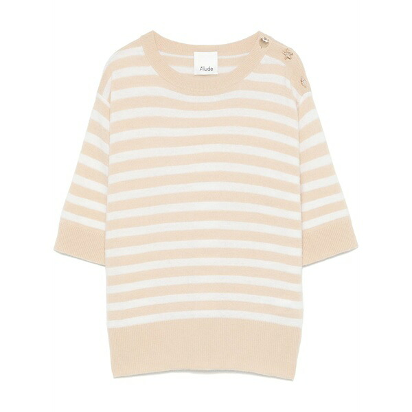 アリュード レディース プルオーバー トップス Striped t-shirt Neutrals