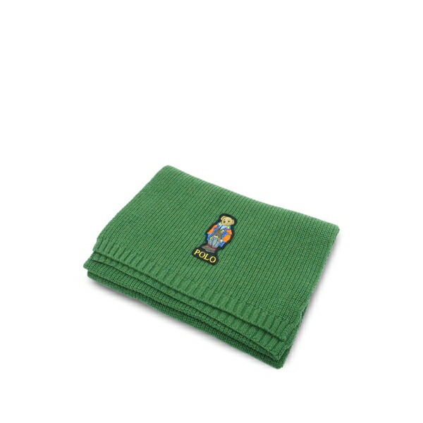 ラルフローレン メンズ 消音装置・袈裟・えり巻き 佩び物 Bear-detail scarf Green