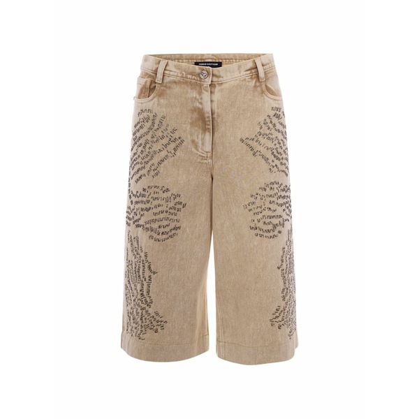パトリツィア ペペ レディース カジュアルパンツ ボトムス Bead-embellished bermuda shorts Neutrals｜asty