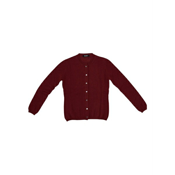ラ サクラ色 レディース ジレー アウター Button-front cashmere cardigan Red