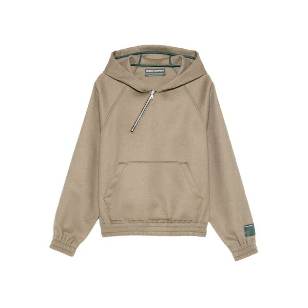 借り上げる クーパー メンズ パーカー・スウェットシャツ アウター Half-zip knitted hoodie Grey