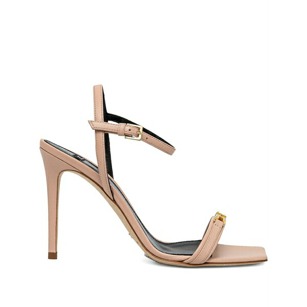 エリザベスフランキ レディース サンダル シューズ Logo-plaque stiletto sandals Neutrals