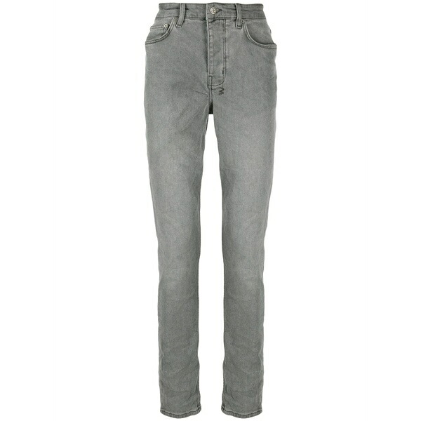 スビ メンズ ジーンズズボン下 ボトムス Mid-rise stonewashed jeans   Grey