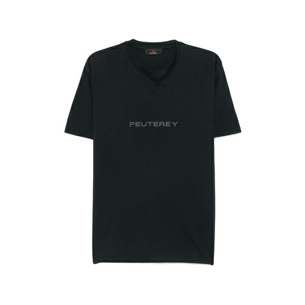 ピューテリー メンズ ティーシャツ トップス Logo-print t-shirt Black