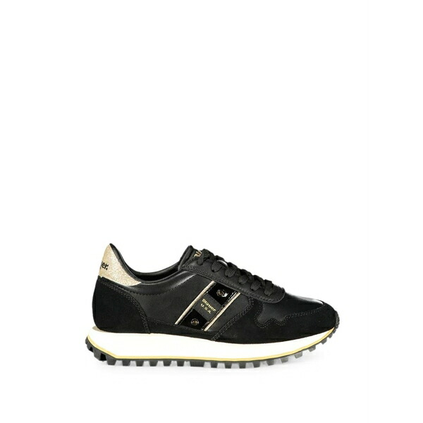 ブラウアー レディース スニーカー シューズ Glitter-detail panelled sneakers Black