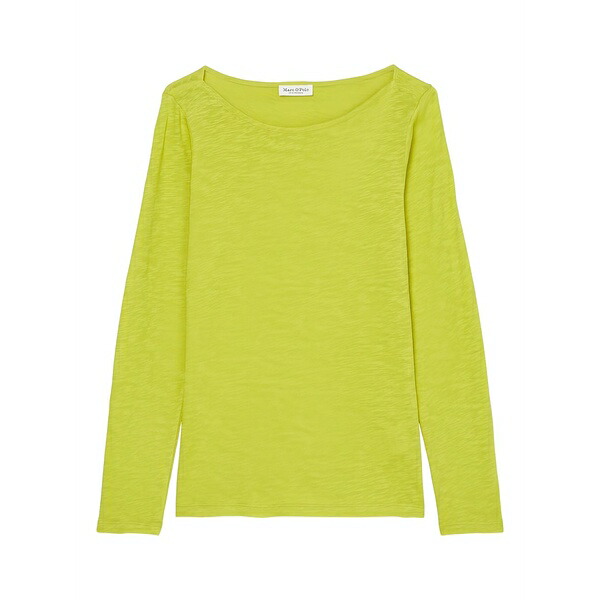 マルコポーロ レディース ティーシャツ トップス Long-sleeve boat neck t-shirt Green