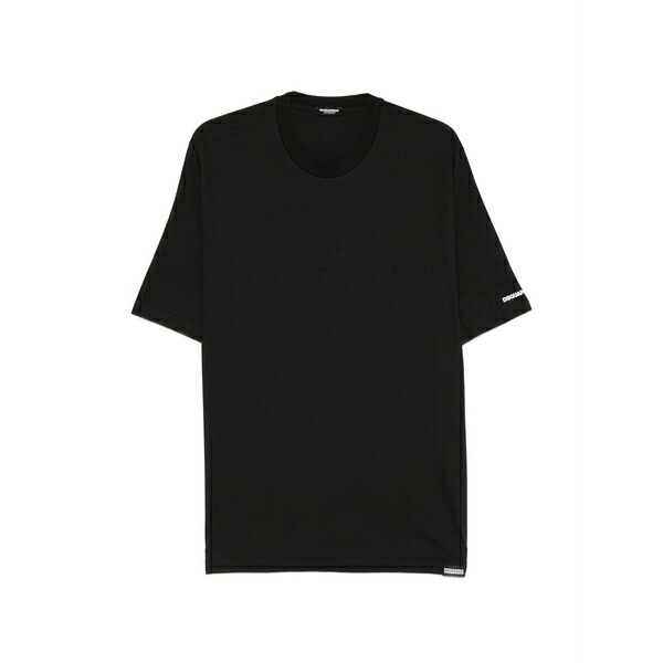 ディースクエアード メンズ ティーシャツ トップス Logo-print short-sleeve t-shirt Black