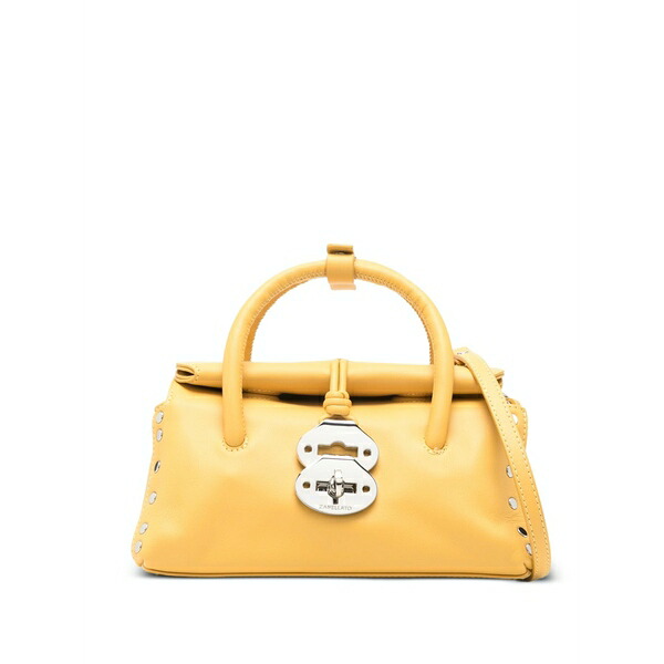 ザネラート レディース トートバッグ 御徒面子 Baby dotta stud top-handle tote bag Yellow