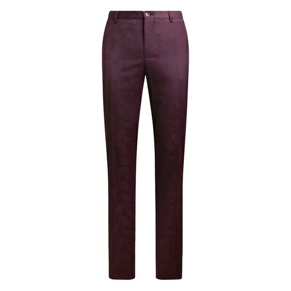 エトロ メンズ 心地よいズボン下 ボトムス Paisley jacquard trousers Purple