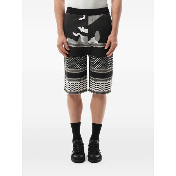 ニールバレット メンズ カジュアルパンツ ボトムス Camouflage-print drawstring shorts Black|asty