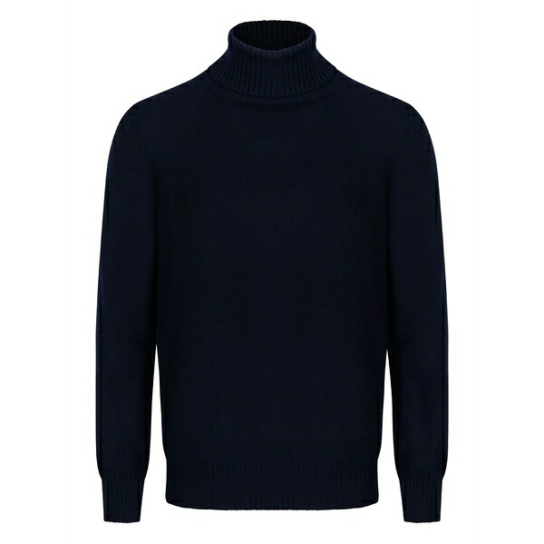 グランサッソ メンズ 編み物\u0026プルオーバー アウター Roll-neck sweater Blue