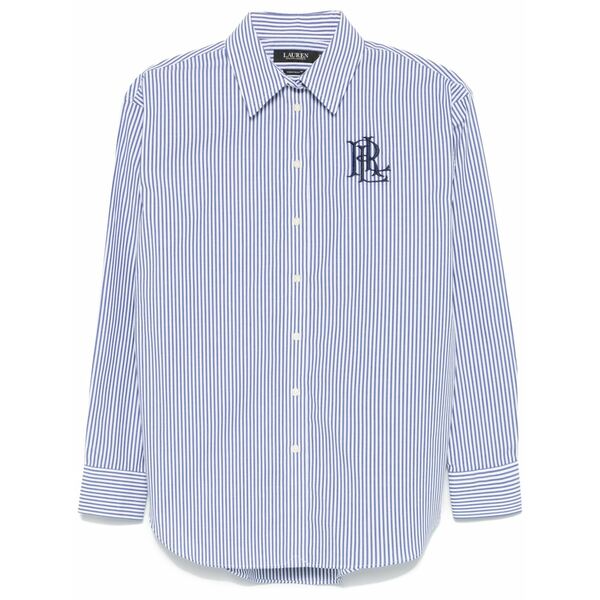 ラルフローレン レディース プルオーバー トップス Logo-embroidered shirt Blue