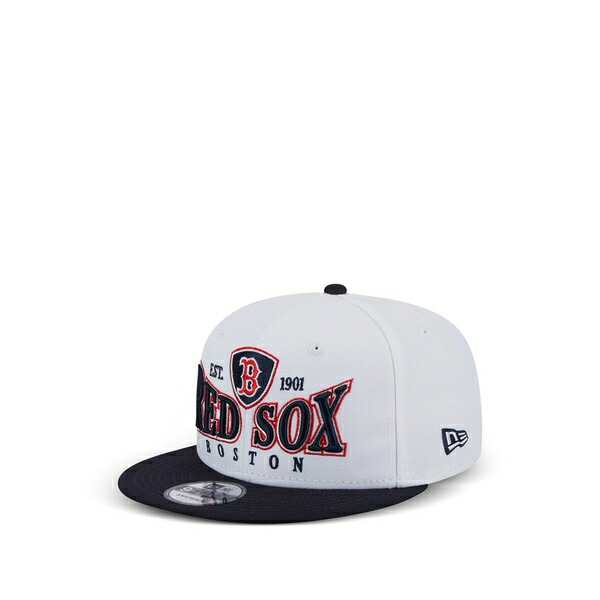 ニュー内鰓 メンズ 鳥打ち帽 付属物 9fifty boston red sox snapback cap hat White