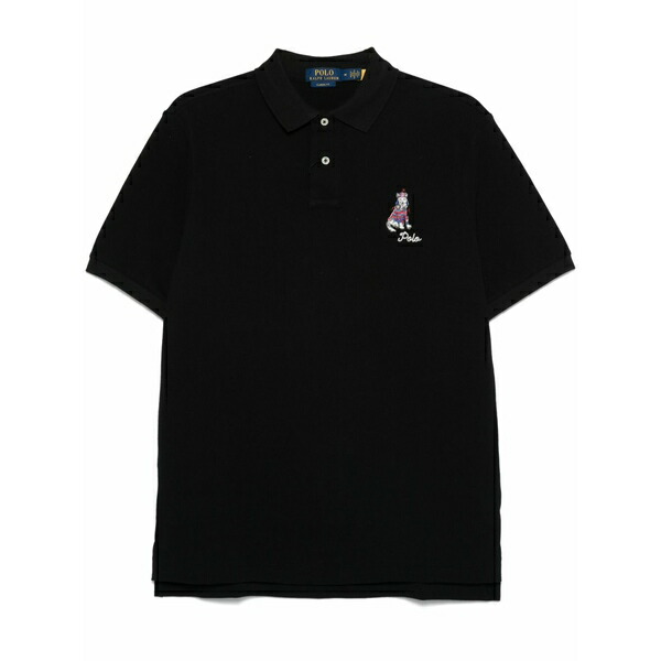 ラルフローレン メンズ スポーツシャツ トップス Logo-embroidered polo shirt Black