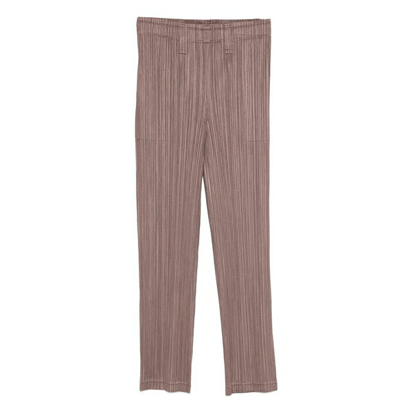 筋目 プリーズ イッセイ ミヤケ レディース 心地よいズボン下 ボトムス Pleated trousers Brown