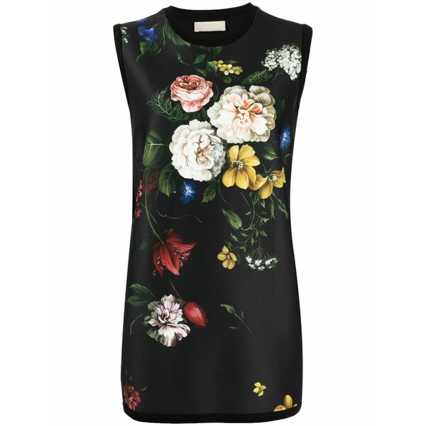 エリー 待遇 レディース カットソー トップス Floral-print scuba-jersey top Black