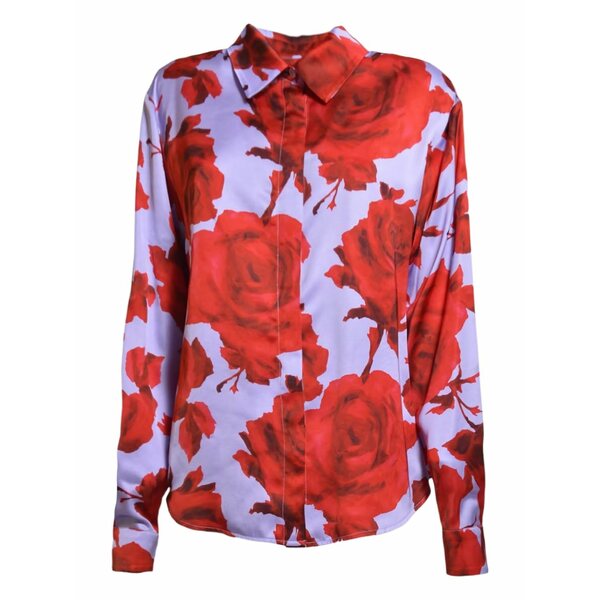 エムエスジイエム レディース プルオーバー トップス Floral-print shirt Purple