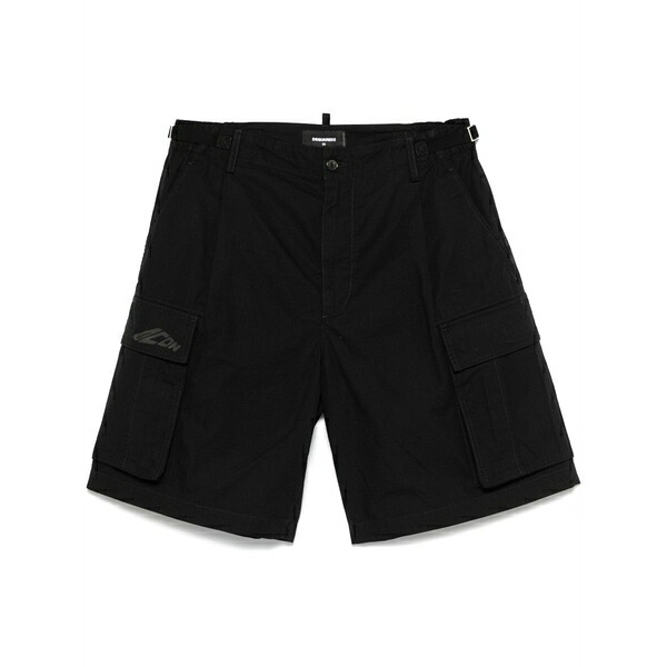 ディースクエアード メンズ 心地よいズボン下 ボトムス Ripstop cargo shorts Black