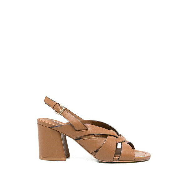 青碧ノ プレミ レディース サンダル シューズ Woven strap sandals Brown