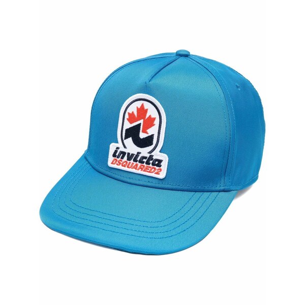 ディースクエアード メンズ 鳥打ち帽 付属物 Logo-patch baseball cap Blue